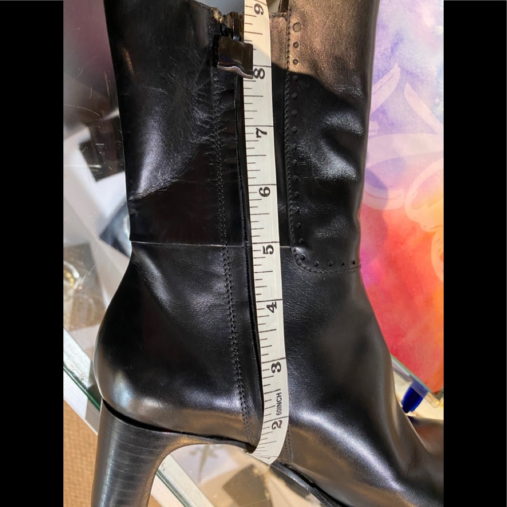 Vintage Costume National Italian Leather Blck Boot - Picture 5 of 5